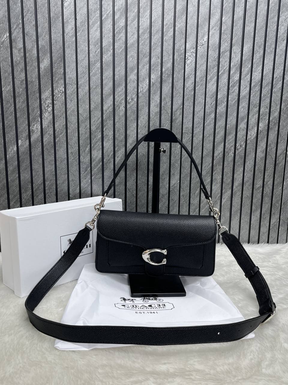 Coach ack Pebble Leather Convertible Shoulder Bag