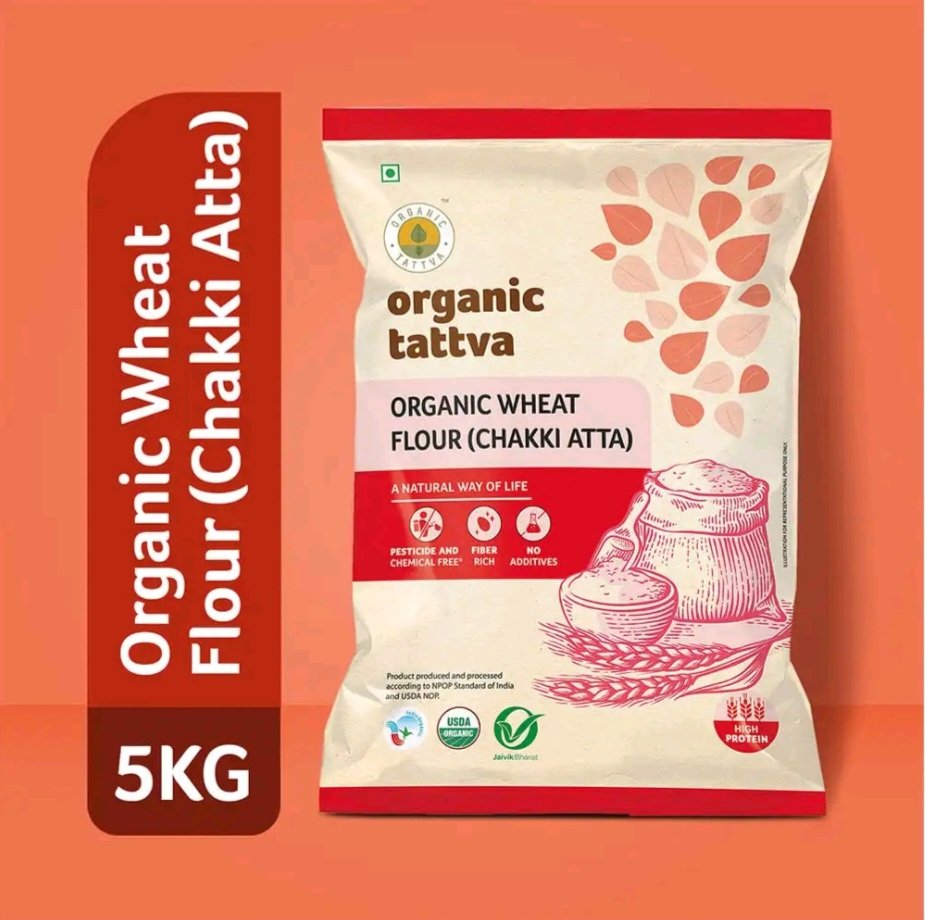 Organic Tattva Organic Wheat Flour (Chakki Atta)
