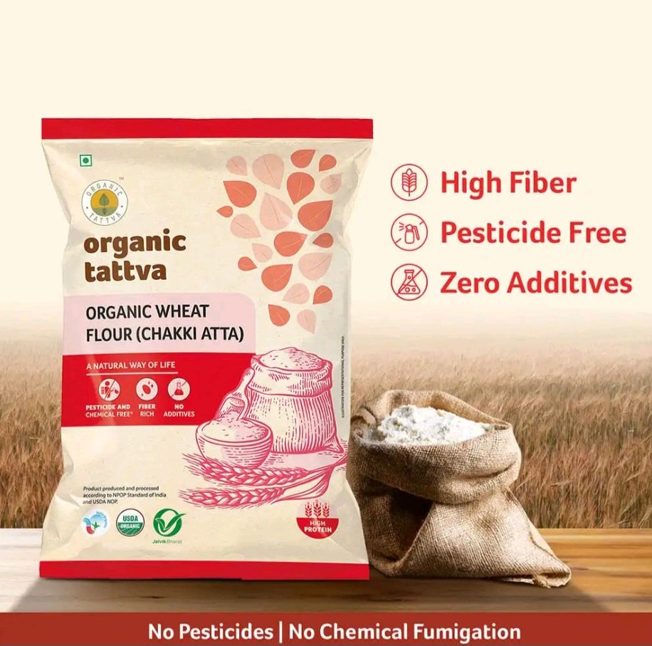 Organic Tattva Organic Wheat Flour (Chakki Atta)