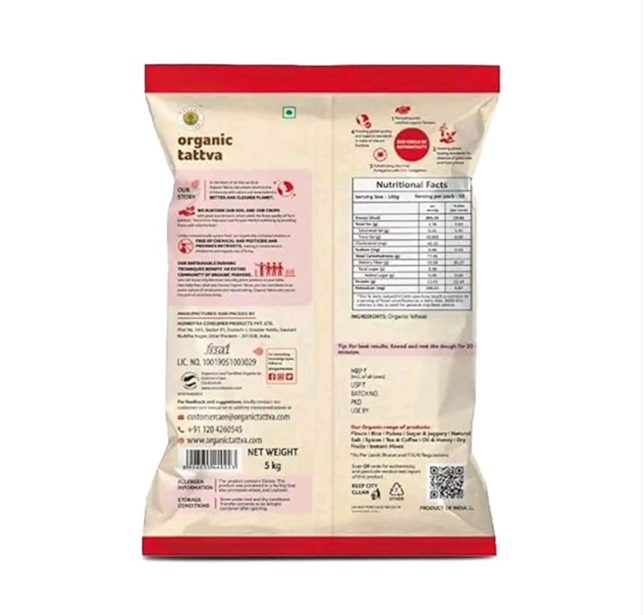 Organic Tattva Organic Wheat Flour (Chakki Atta)