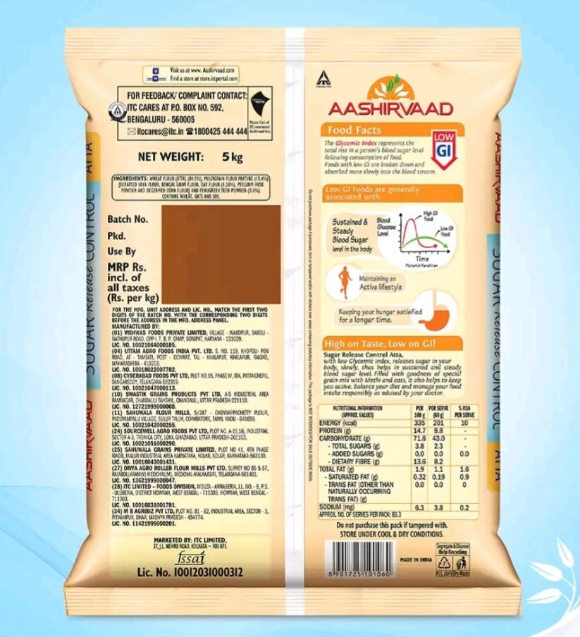Aashirvaad Sugar Release Control Atta